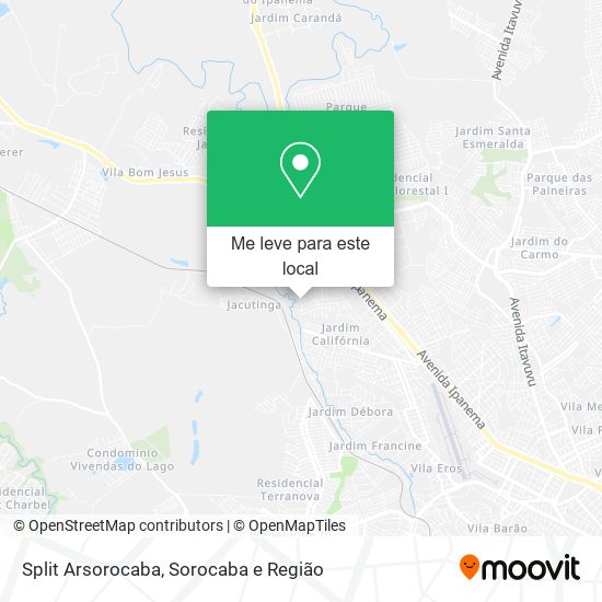 Split Arsorocaba mapa