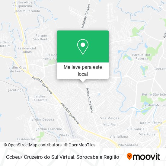 Ccbeu/ Cruzeiro do Sul Virtual mapa