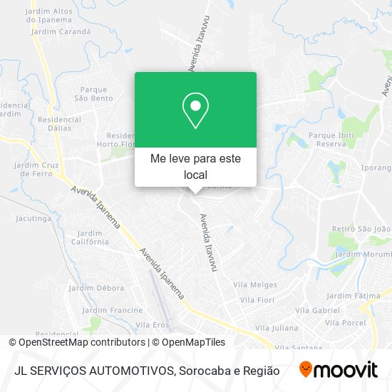 JL SERVIÇOS AUTOMOTIVOS mapa