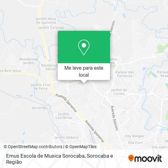 Emus Escola de Musica Sorocaba mapa