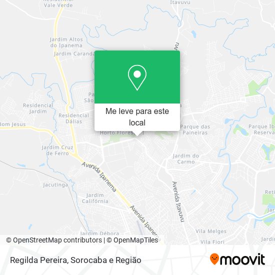 Regilda Pereira mapa