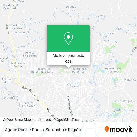 Agape Paes e Doces mapa