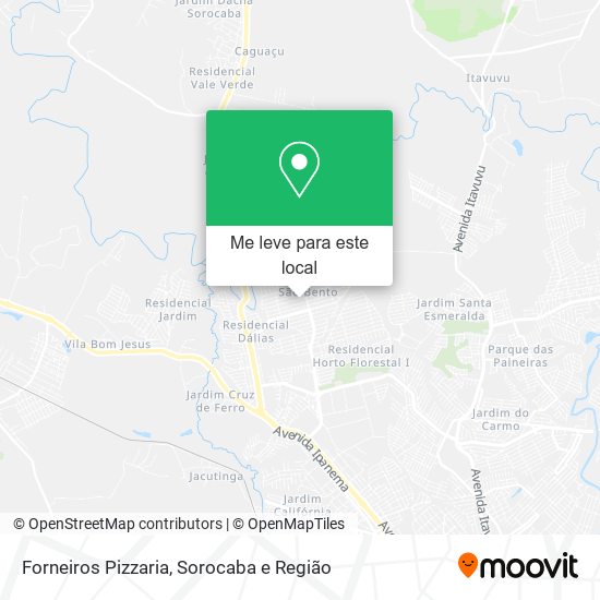 Forneiros Pizzaria mapa