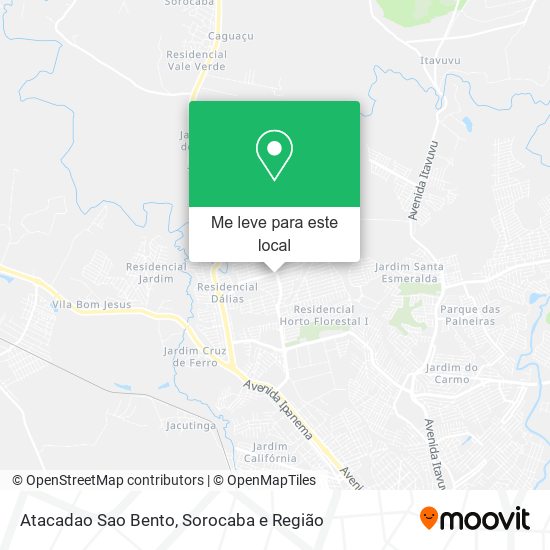 Atacadao Sao Bento mapa