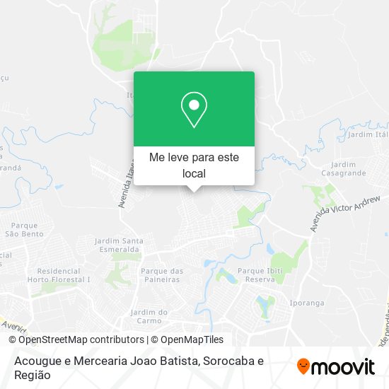 Acougue e Mercearia Joao Batista mapa