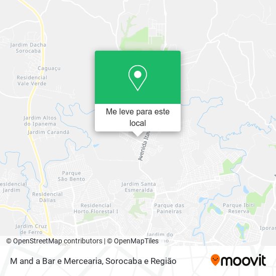 M and a Bar e Mercearia mapa