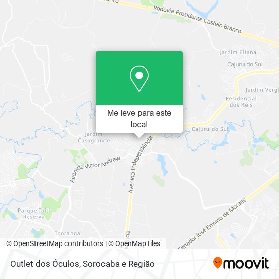 Outlet dos Óculos mapa