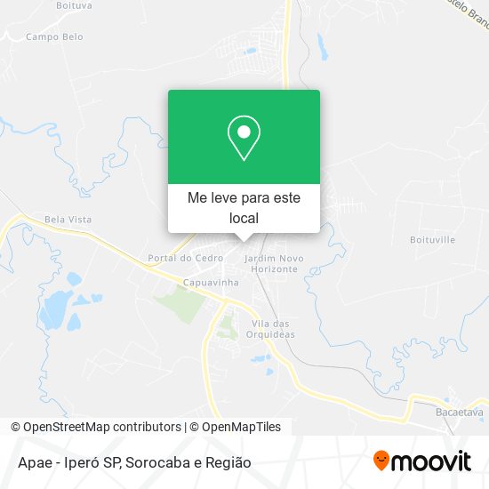 Apae - Iperó SP mapa