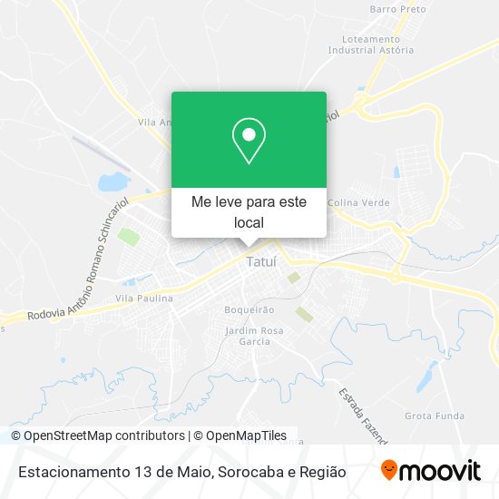 Estacionamento 13 de Maio mapa