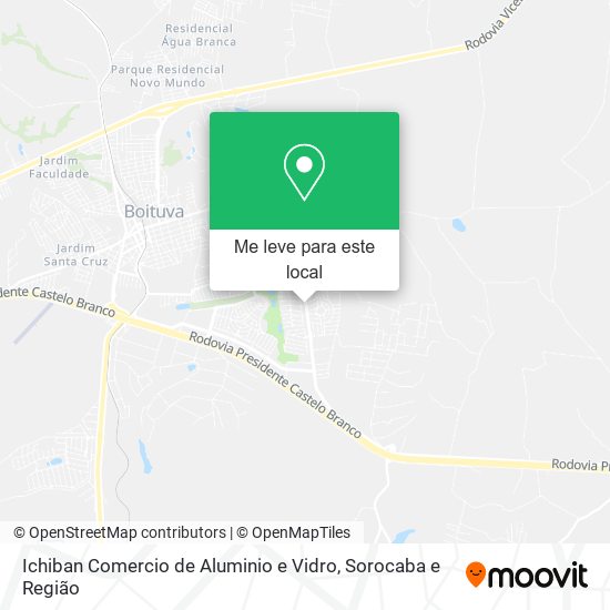 Ichiban Comercio de Aluminio e Vidro mapa