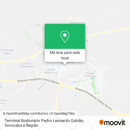 Terminal Rodoviário Pedro Leonardo Galvão mapa