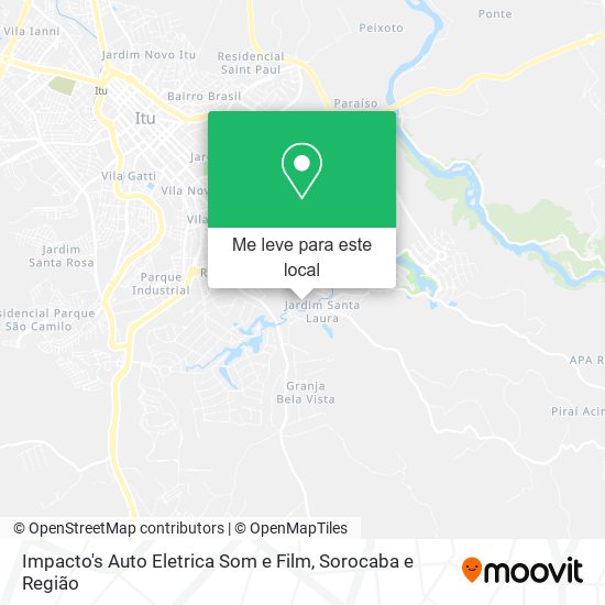 Impacto's Auto Eletrica Som e Film mapa