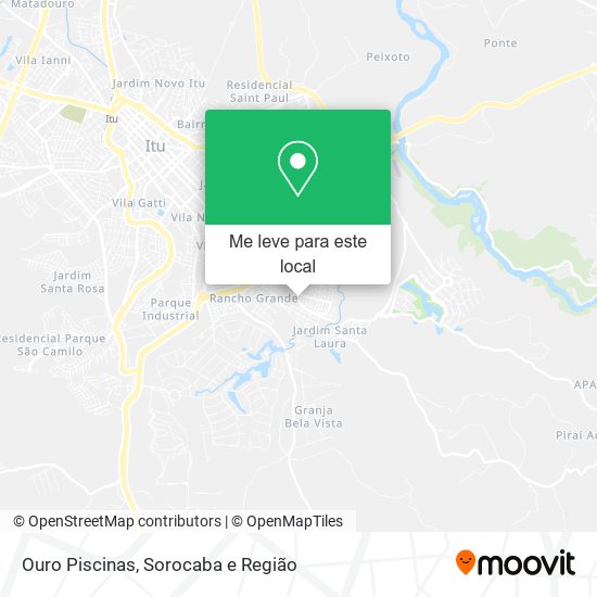 Ouro Piscinas mapa