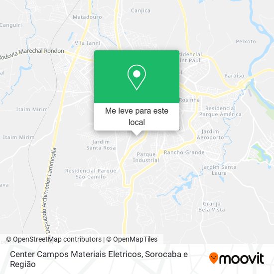 Center Campos Materiais Eletricos mapa