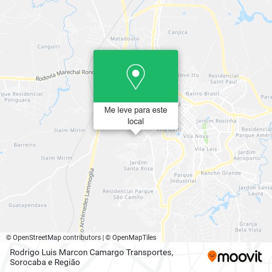 Rodrigo Luis Marcon Camargo Transportes mapa