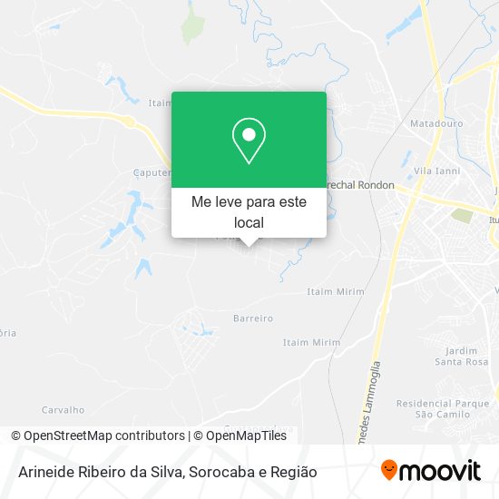 Arineide Ribeiro da Silva mapa