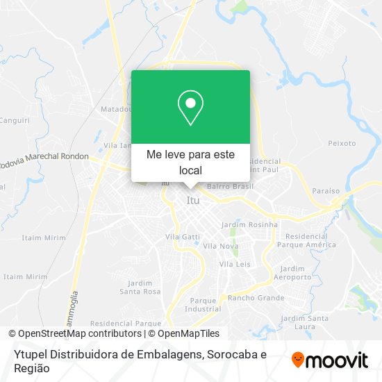 Ytupel Distribuidora de Embalagens mapa