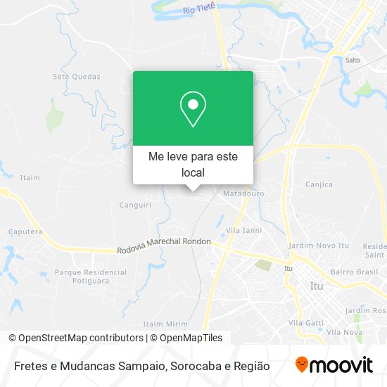 Fretes e Mudancas Sampaio mapa