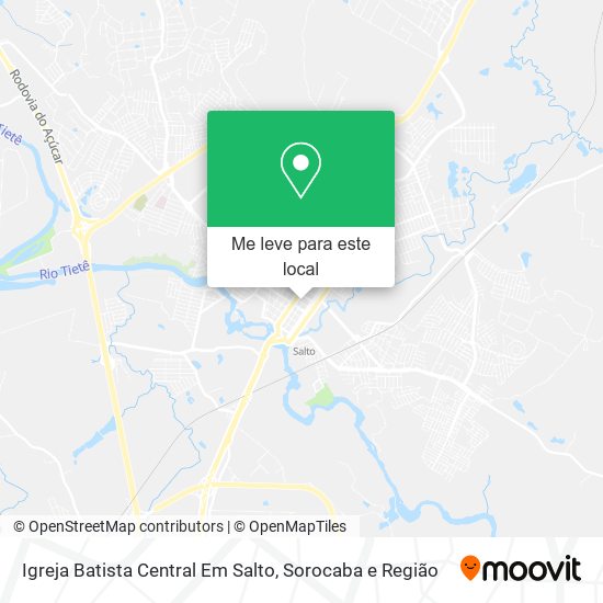 Igreja Batista Central Em Salto mapa