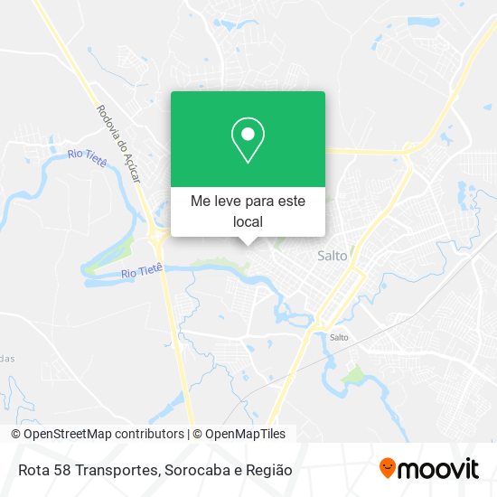 Rota 58 Transportes mapa