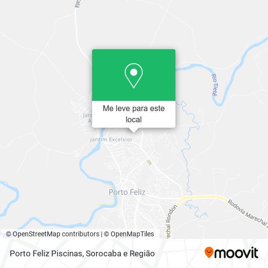 Porto Feliz Piscinas mapa