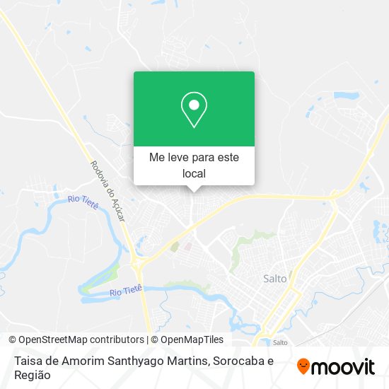 Taisa de Amorim Santhyago Martins mapa