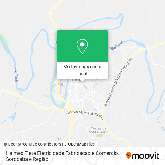 Haimec Tiete Eletricidade Fabricacao e Comercio mapa