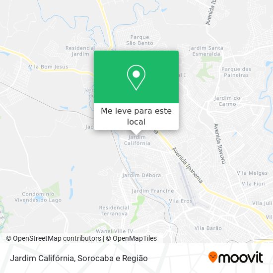 Jardim Califórnia mapa