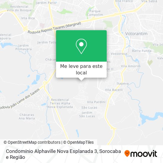 Condomínio Alphaville Nova Esplanada 3 mapa