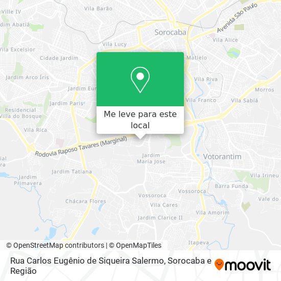Rua Carlos Eugênio de Siqueira Salermo mapa