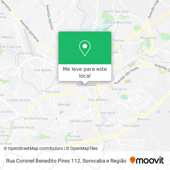 Rua Coronel Benedito Píres 112 mapa