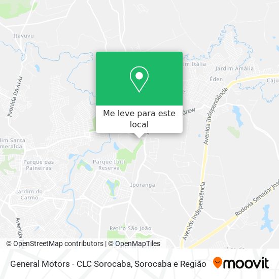 General Motors - CLC	Sorocaba mapa