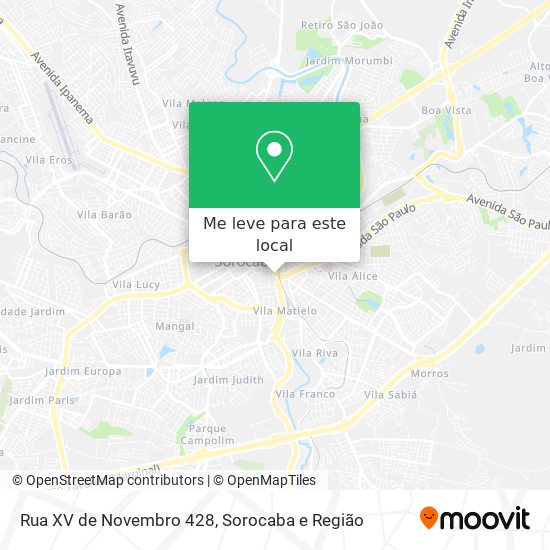 Rua XV de Novembro 428 mapa