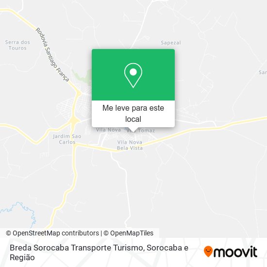 Breda Sorocaba Transporte Turismo mapa