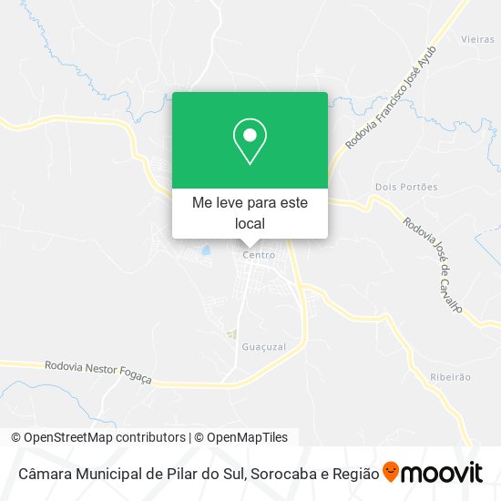 Câmara Municipal de Pilar do Sul mapa