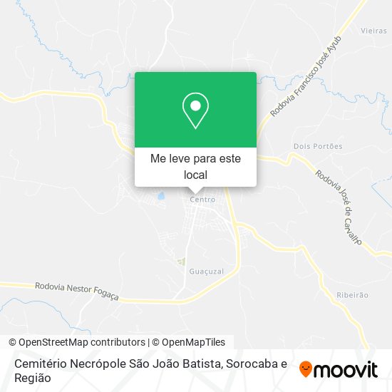 Cemitério Necrópole São João Batista mapa