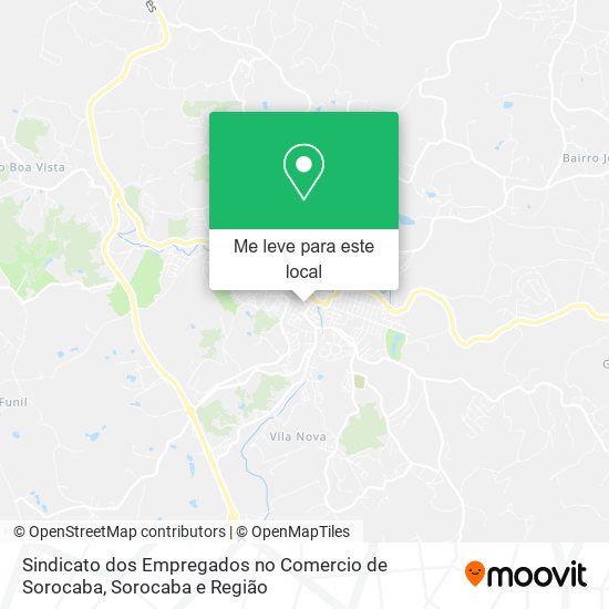 Sindicato dos Empregados no Comercio de Sorocaba mapa