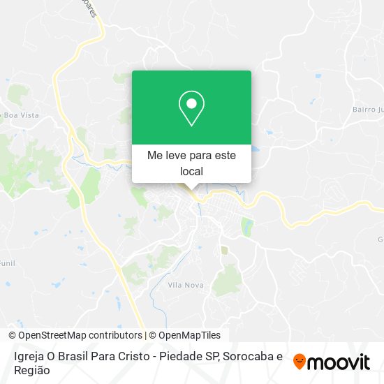 Igreja O Brasil Para Cristo - Piedade SP mapa