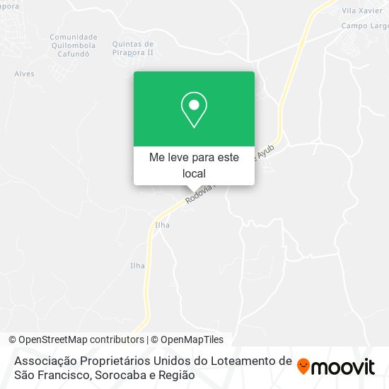 Associação Proprietários Unidos do Loteamento de São Francisco mapa