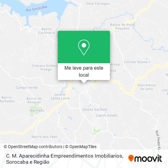 C. M. Aparecidinha-Empreendimentos Imobiliarios mapa