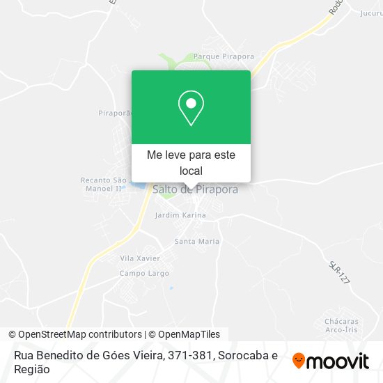 Rua Benedito de Góes Vieira, 371-381 mapa