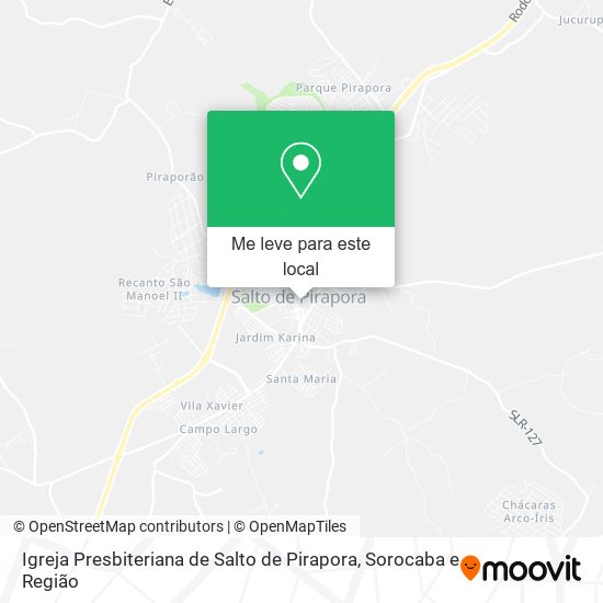 Igreja Presbiteriana de Salto de Pirapora mapa