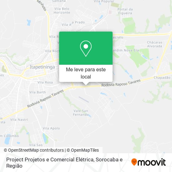 Project Projetos e Comercial Elétrica mapa