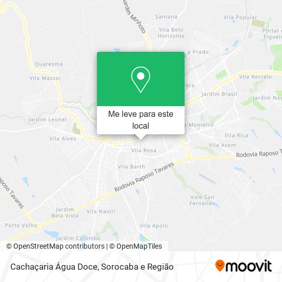 Cachaçaria Água Doce mapa