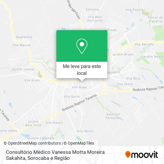 Consultório Médico Vanessa Motta Moreira Sakahita mapa