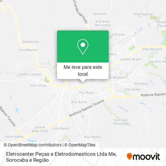 Eletrocenter Peças e Eletrodomesticos Ltda Me mapa