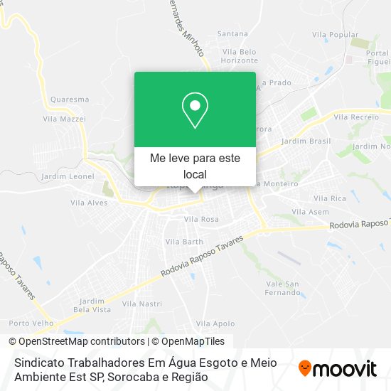 Sindicato Trabalhadores Em Água Esgoto e Meio Ambiente Est SP mapa