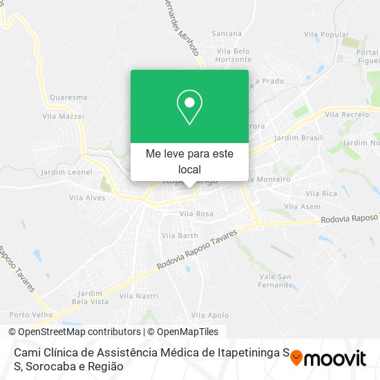 Cami Clínica de Assistência Médica de Itapetininga S S mapa