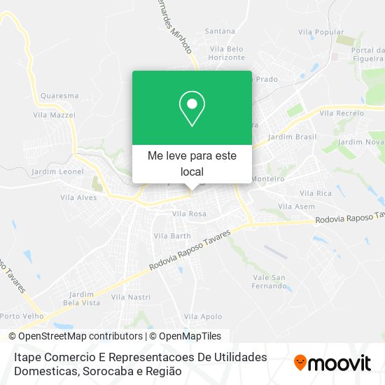 Itape Comercio E Representacoes De Utilidades Domesticas mapa