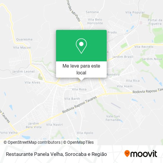 Restaurante Panela Velha mapa